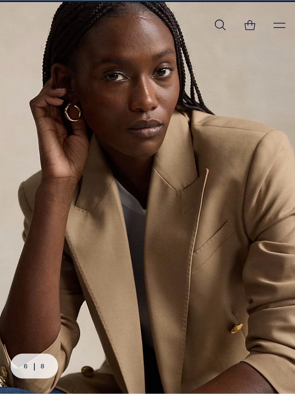 Polo by Ralph Lauren Women’s Double-Breasted Doeskin Wool Blazer Size 6 $698 - Picture 3 of 12